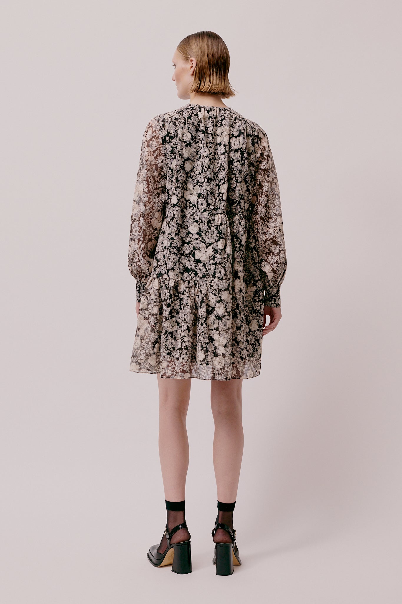 Daisy Dress Black Print