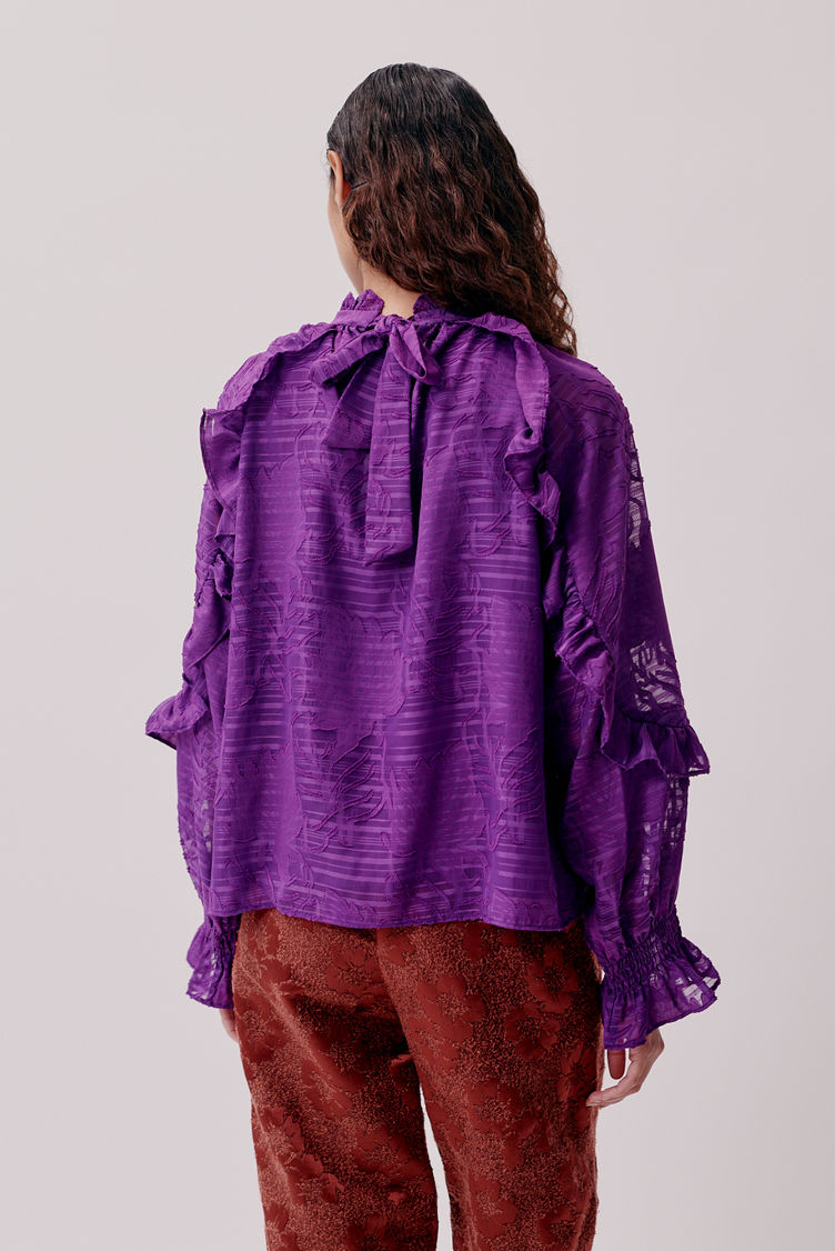 Hofmann Copenhagen Inaya Blouse - Amethyst Flowy Chiffon