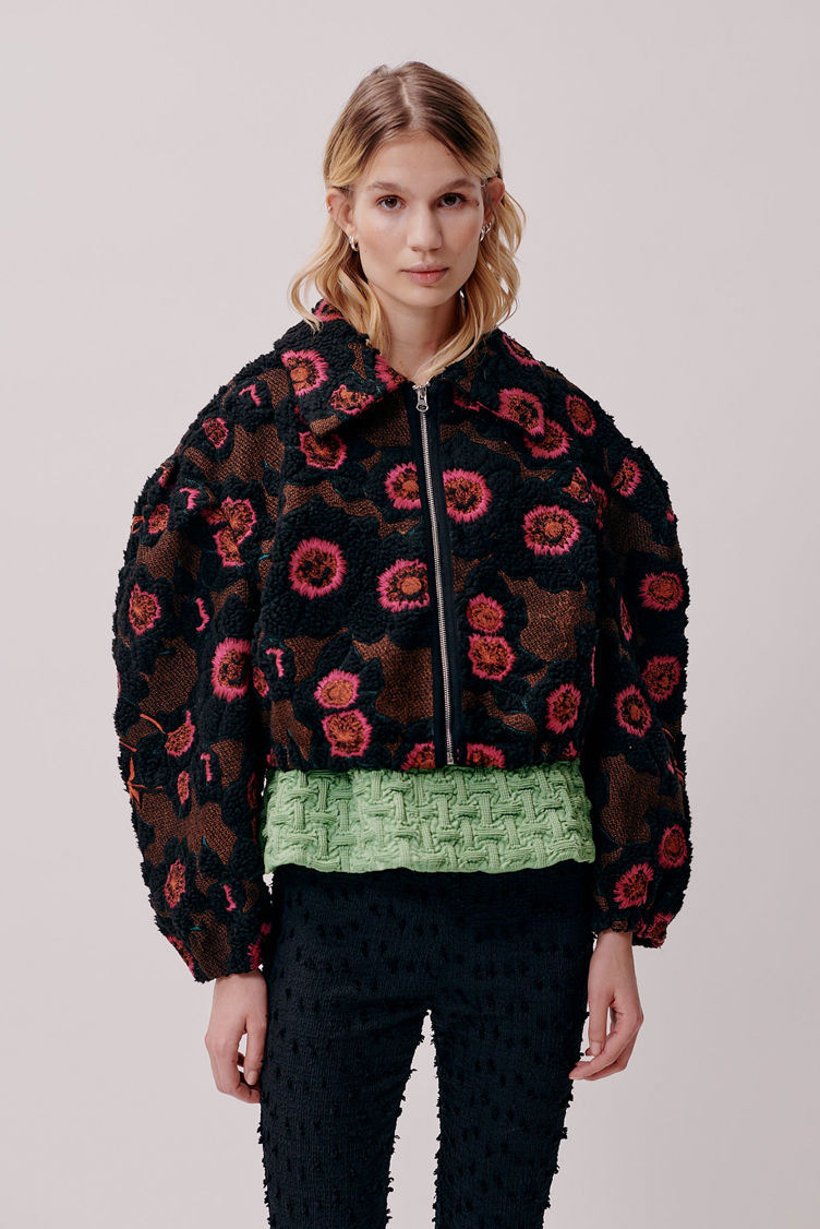 Hofmann Copenhagen Maya Jacket - Black Teddy Embroidery